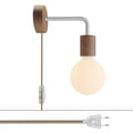 Spostaluce Lampe aus Holz mit gebogener Verlängerung – Neutral