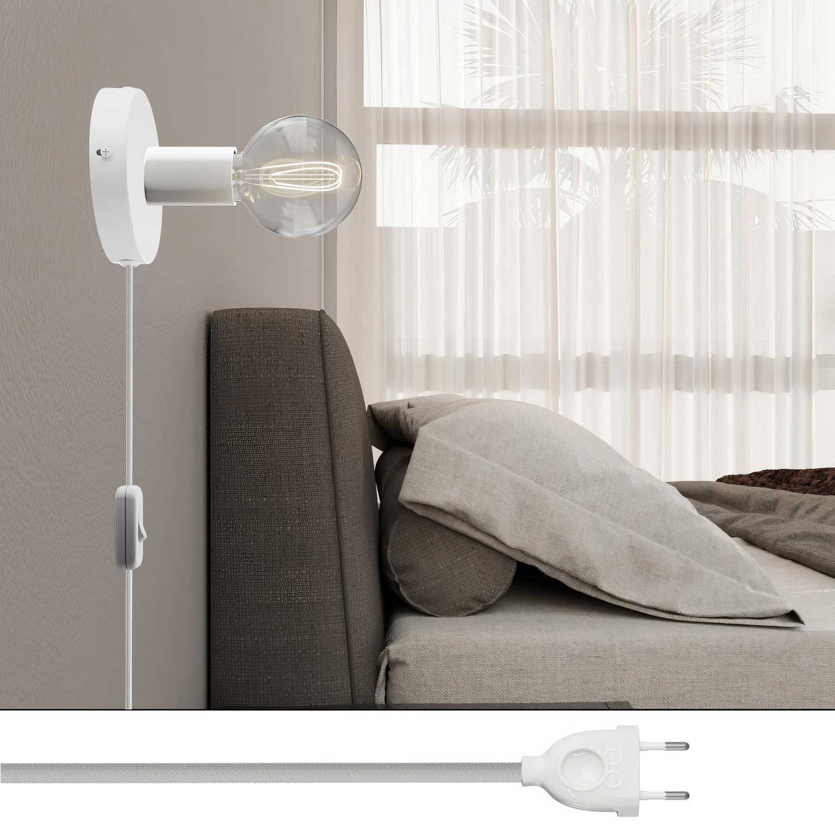 Spostaluce Lampe aus Metall - Weiß – Ansicht 2