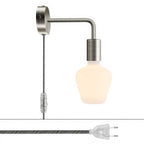 Spostaluce Lampe aus Metall mit gebogenem Ausleger – Satin-Titan