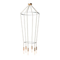 Kronleuchter 2 Cage mit 6 Abhängungen P-Light – Satiniertes Bronze