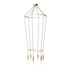 Kronleuchter 2 Cage mit 6 Abhängungen P-Light – Satiniertes Bronze