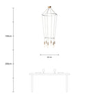 Kronleuchter 2 Cage mit 6 Abhängungen P-Light – Satiniertes Bronze – Ansicht 6