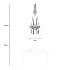 Kronleuchter 3 Cage mit 4 Abhängungen Tub-E14 - Satinbronze – Ansicht 6