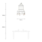 Kronleuchter 3 Cage mit 6 Pendeln Edison ST64 - Grau – Ansicht 6