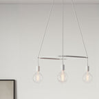 Kronleuchter Cage mit 4 Globo-Abhängungen – Mattweiß – Ansicht 3