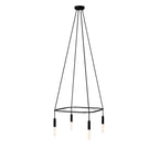 Kronleuchter Cage mit 4 Abhängungen P-Light - Schwarz