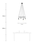 Kronleuchter Cage mit 4 Abhängungen P-Light - Schwarz – Ansicht 6