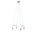 Kronleuchter Cage mit 4 Abhängungen P-Light - Kupfer