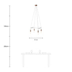 Kronleuchter Cage mit 4 Abhängungen P-Light - Kupfer – Ansicht 6