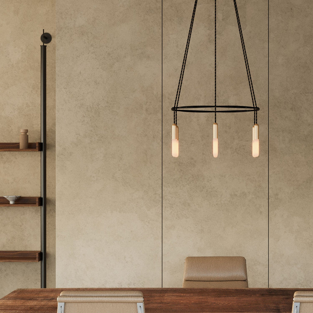 Kronleuchter Cage mit 6 Abhängungen P-Light – Satinbronze – Ansicht 3