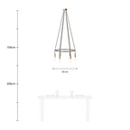 Kronleuchter Cage mit 6 Abhängungen P-Light – Satinbronze – Ansicht 6
