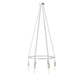 Kronleuchter Cage mit 6 Abhängungen P-Light – Satiniertes Titan