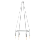 Kronleuchter Cage mit 6 Abhängungen P-Light – Satiniertes Titan