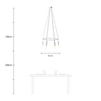 Kronleuchter Cage mit 6 Abhängungen P-Light – Satiniertes Titan – Ansicht 6