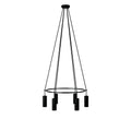 Kronleuchter Cage mit 6 Abhängungen Tub-E14 – Schwarz