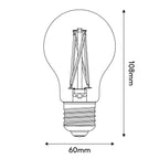 Glühbirne LED mit gekreuztem Filament Tropfen A60 7W 720 lm E27 2200K dimmbar – Ansicht 3