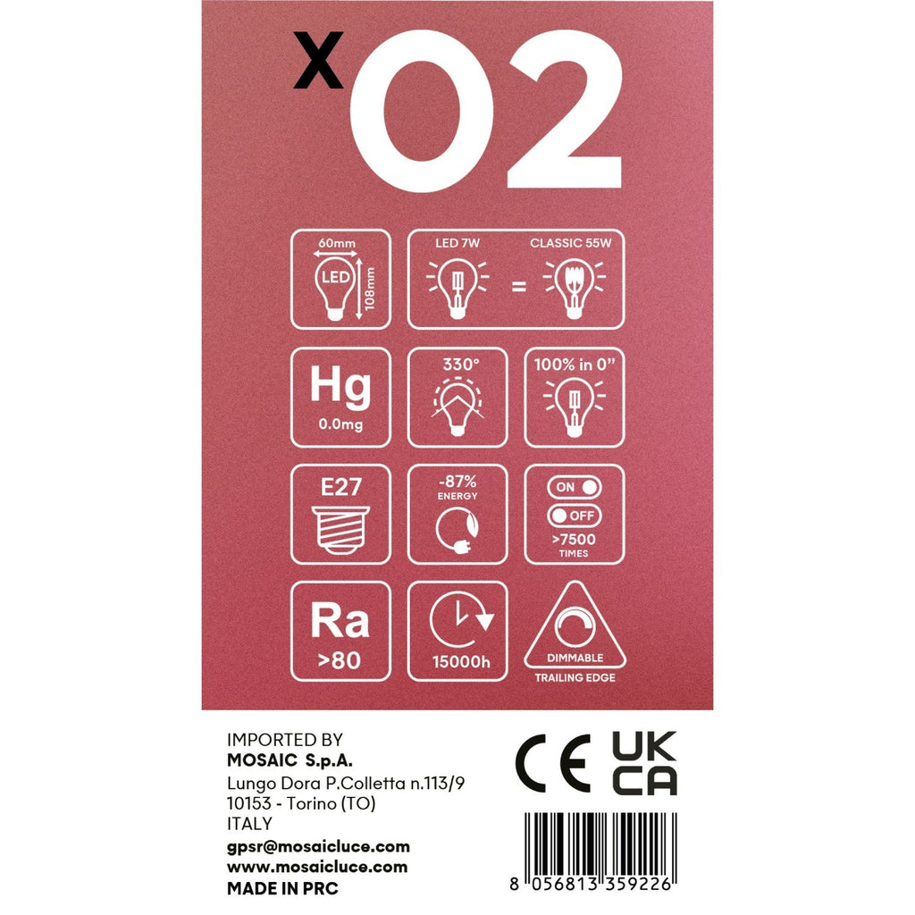 Glühbirne LED mit gekreuztem Filament Tropfen A60 7W 720 lm E27 2200K dimmbar – Ansicht 5