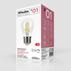 Glühbirne LED mit gekreuztem Filament Mini-Globe G45 4,8W 400 lm E27 2200K dimmbar – Ansicht 4