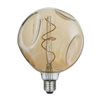 LED-Glühbirne Gold Bumped Globe G140 Spiralfaden 5W 250 Lm E27 1800K dimmbar