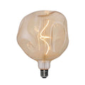 LED-Glühbirne Gold Bumped Globe G180 Spiralfaden 5W 250Lm E27 1800K dimmbar