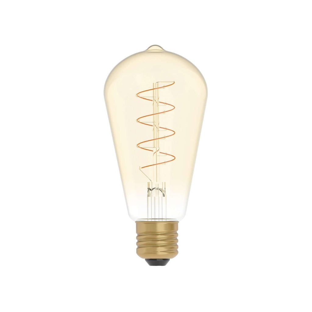 LED-Lampe Gold Carbon Line Spiralfaden Edison ST64 4W 250Lm E27 1800K Dimmbarkeit