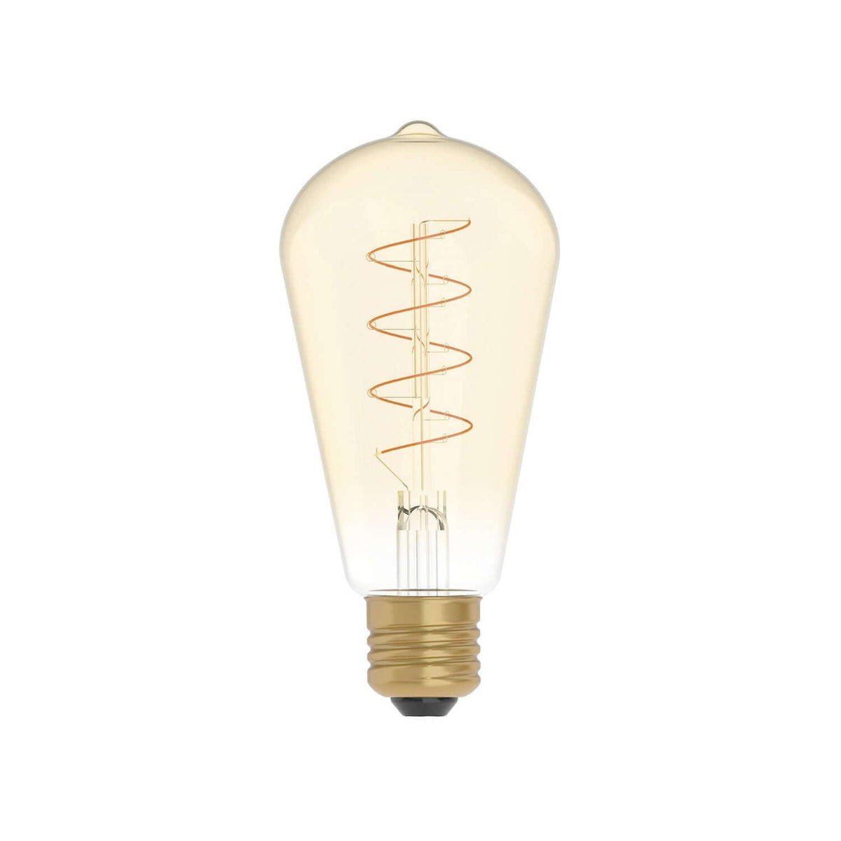 Küche Single Schwarz – LED-Lampe Gold Carbon Line Spiralfaden Edison ST64 4W 250Lm E27 1800K Dimmbarkeit