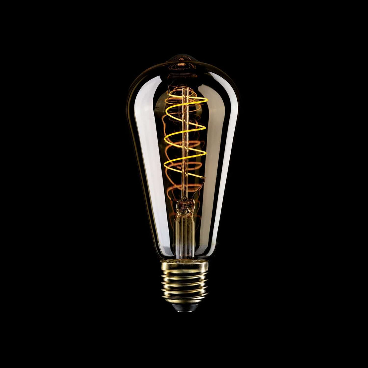 LED-Lampe Gold Carbon Line Spiralfaden Edison ST64 4W 250Lm E27 1800K Dimmbarkeit – Ansicht 2