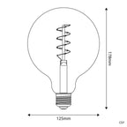 LED-Leuchtmittel Gold Carbon Line Spiralfaden Globe G125 4W 250Lm E27 1800K dimmbar – Ansicht 3