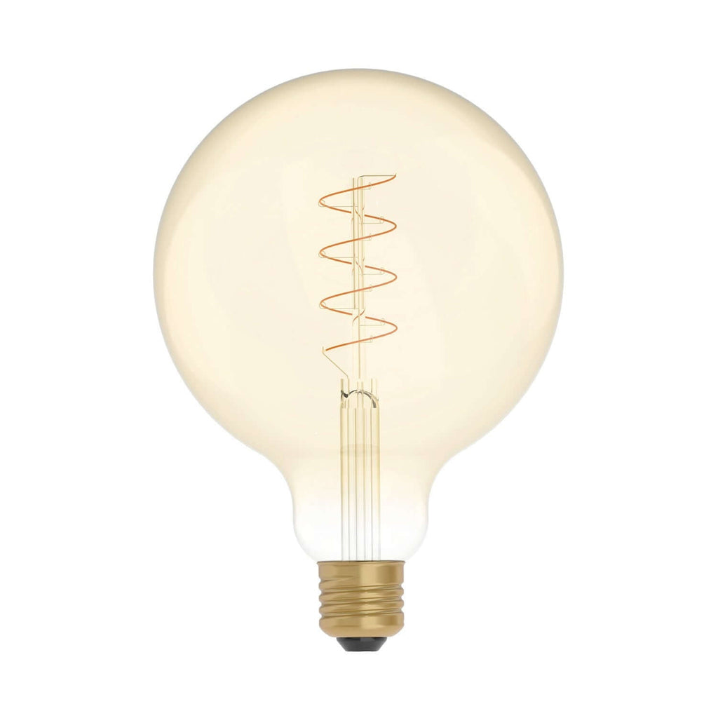 Spider Drei Kupfer – LED-Leuchtmittel Gold Carbon Line Spiralfaden Globe G125 4W 250Lm E27 1800K dimmbar