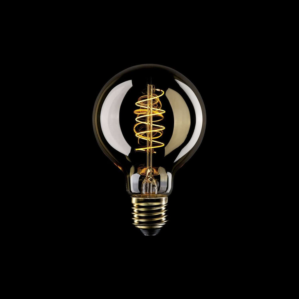 LED-Glühbirne Gold Carbon Line mit Spiral-Filament Globus G80 4W 250Lm E27 1800K dimmbar – Ansicht 2