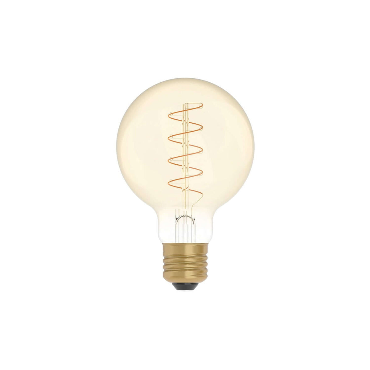 LED-Glühbirne Gold Carbon Line mit Spiral-Filament Globus G80 4W 250Lm E27 1800K dimmbar