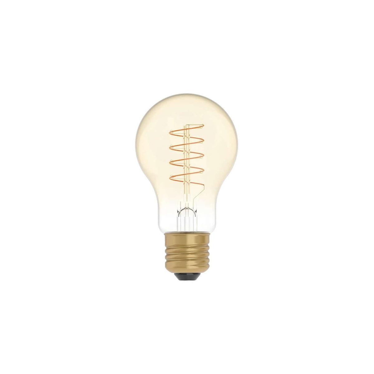 LED-Lampe Gold Carbon Line Spiralfaden Birnenform A60 4W 250Lm E27 1800K dimmbar