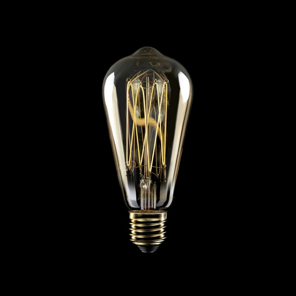 LED-Lampe Gold Carbon Line mit vertikalem Glühfaden Edison ST64 7W 640Lm E27 2700K dimmbar – Ansicht 2