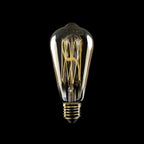 LED-Lampe Gold Carbon Line mit vertikalem Glühfaden Edison ST64 7W 640Lm E27 2700K dimmbar – Ansicht 2