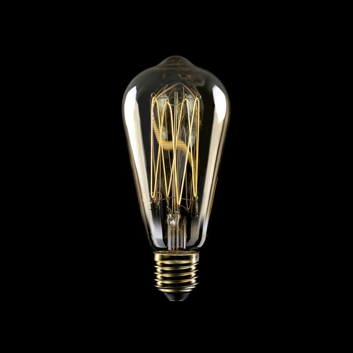 LED-Lampe Gold Carbon Line mit vertikalem Glühfaden Edison ST64 7W 640Lm E27 2700K dimmbar – Ansicht 2