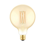 LED-Lampe Gold Carbon Line Vertikalfaden Globo G125 7W 640Lm E27 2700K Dimmbar