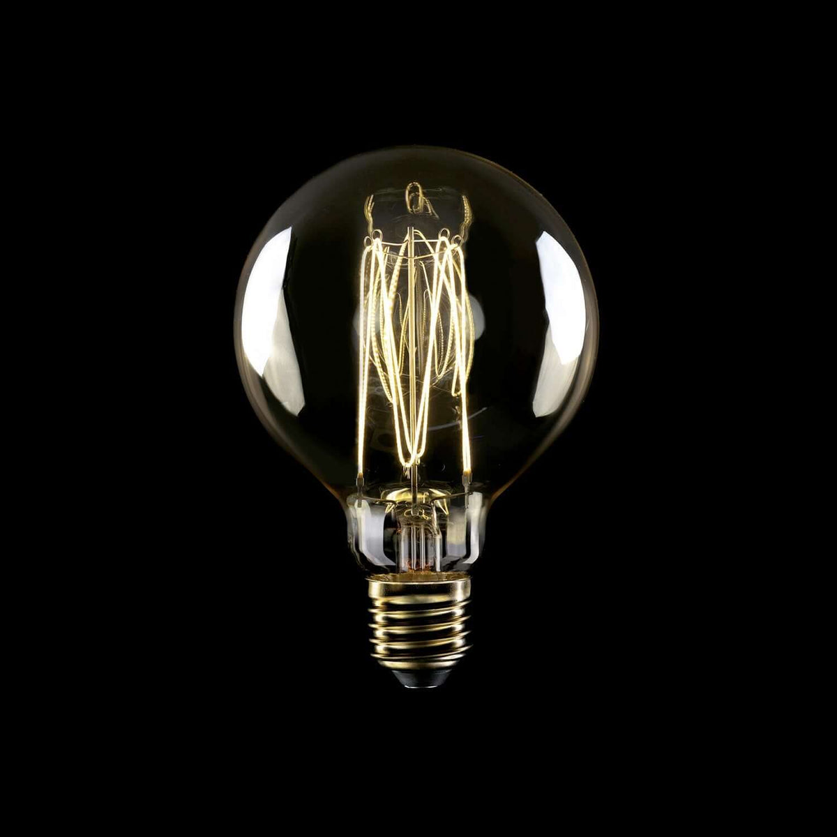 LED-Glühbirne Gold Carbon Line mit vertikalem Faden Globus G95 7W 640Lm E27 2700K dimmbar – Ansicht 2