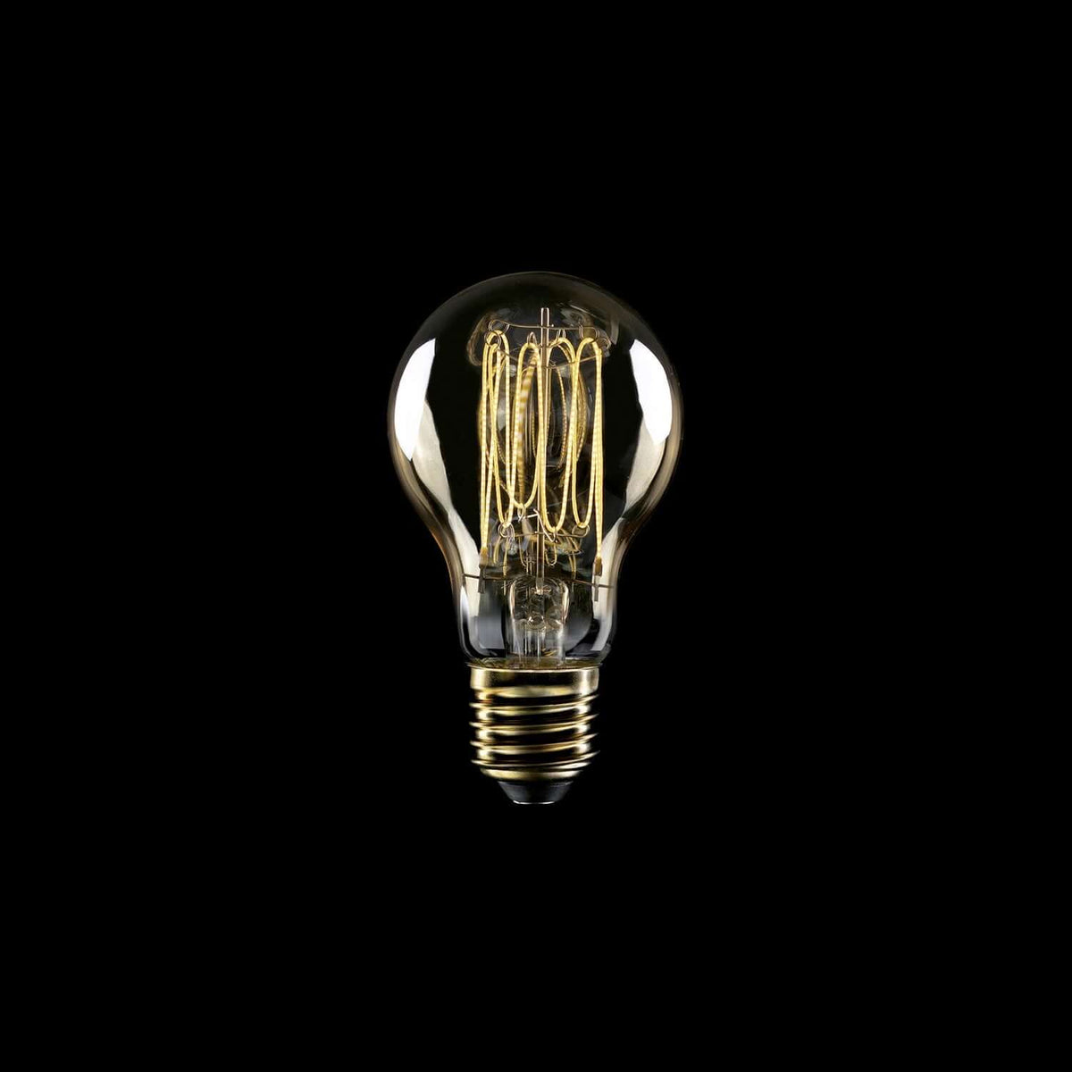 LED-Lampe Gold Carbon Line vertikales Filament Tropfen A60 7W 640Lm E27 2700K Dimmbar – Ansicht 2