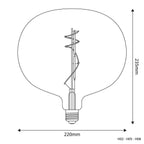 LED-Lampe Golden Ellipse 220 8,8W 806Lm E27 2200K dimmbar – Ansicht 3