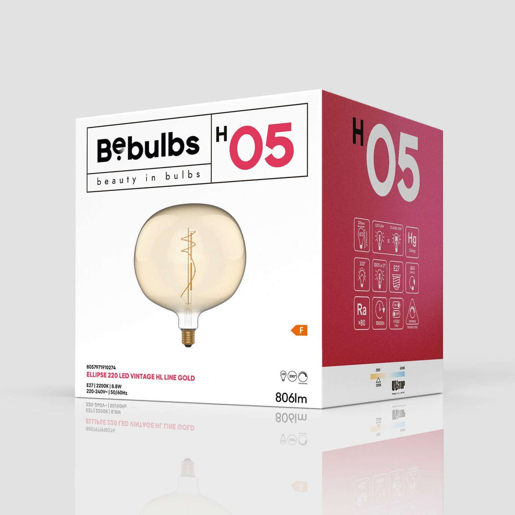 LED-Lampe Golden Ellipse 220 8,8W 806Lm E27 2200K dimmbar – Ansicht 4