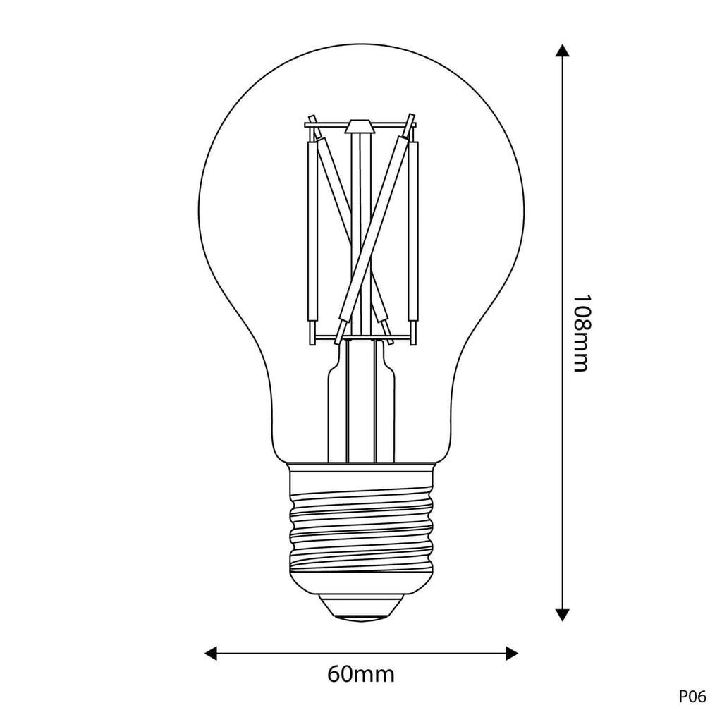 LED-Lampe Porzellan-Effekt CRI 95 A60 7W 640Lm E27 2700K Dimmbarkeit – Ansicht 3
