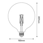 LED-Lampe Porzellan-Effekt CRI 95 G150 7W 640Lm E27 2700K Dimmbar – Ansicht 3