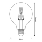LED-Lampe Porzellaneffekt CRI 95 G95 12W 1521Lm E27 2700K Dimmbarkeit – Ansicht 3