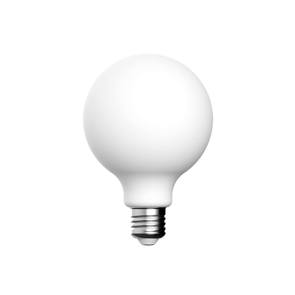 Esstisch Trio Messing & Jute – LED-Lampe Porzellan-Effekt CRI 95 G95 7W 640Lm E27 2700K Dimmerbar