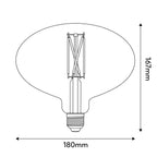 Glühbirne LED Ellittica Porzellan-Effekt CRI 95 E27 9W 1000Lm 2700K Dimmbar – Ansicht 3