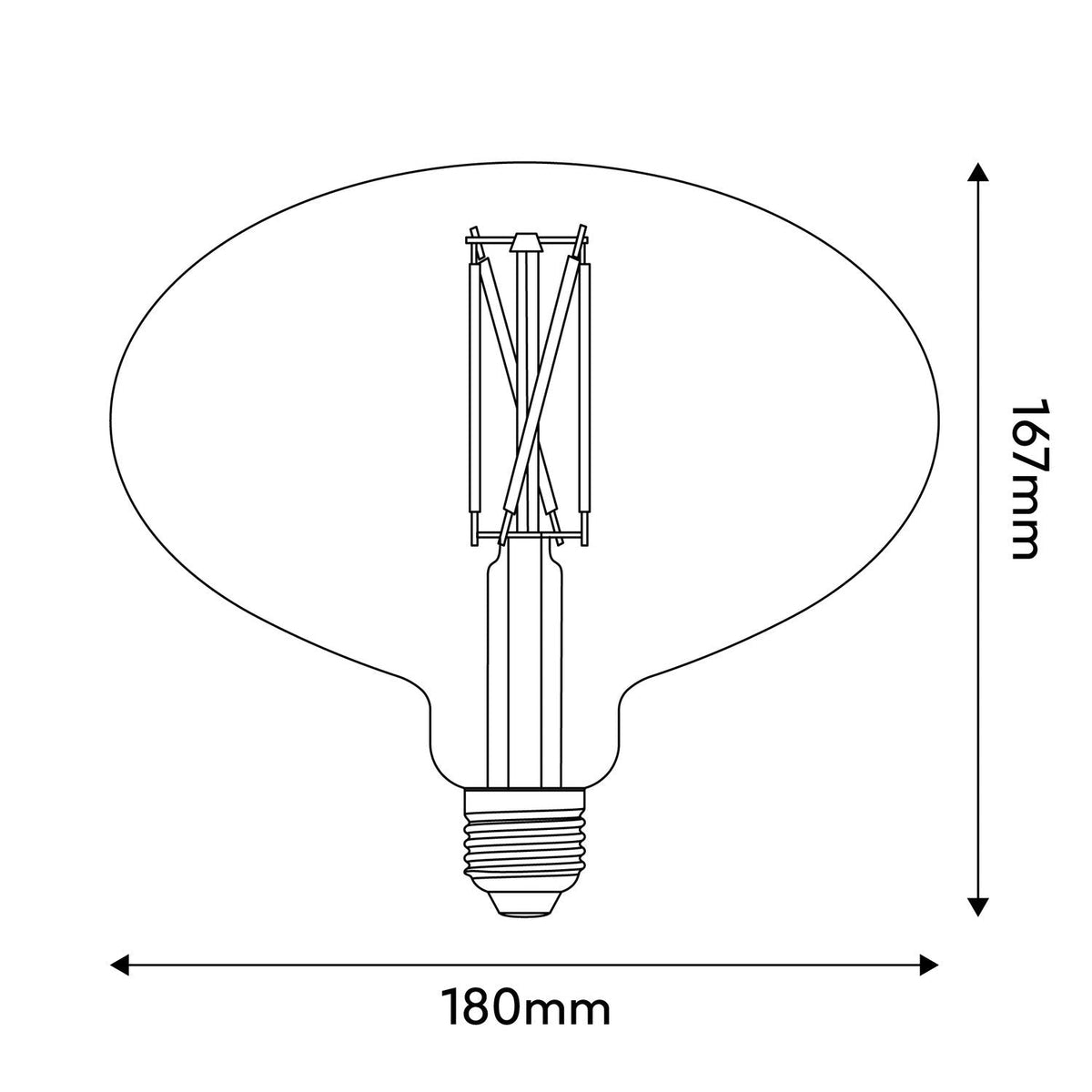 Glühbirne LED Ellittica Porzellan-Effekt CRI 95 E27 9W 1000Lm 2700K Dimmbar – Ansicht 3