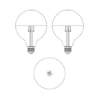LED-Glühbirne Maria G125 4,8W 806Lm E27 2700K dimmbar – Schwarz – Ansicht 4