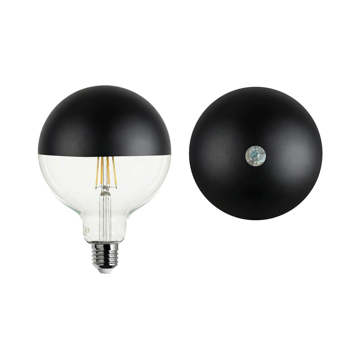 LED-Glühbirne Maria G125 4,8W 806Lm E27 2700K dimmbar – Schwarz – Ansicht 2
