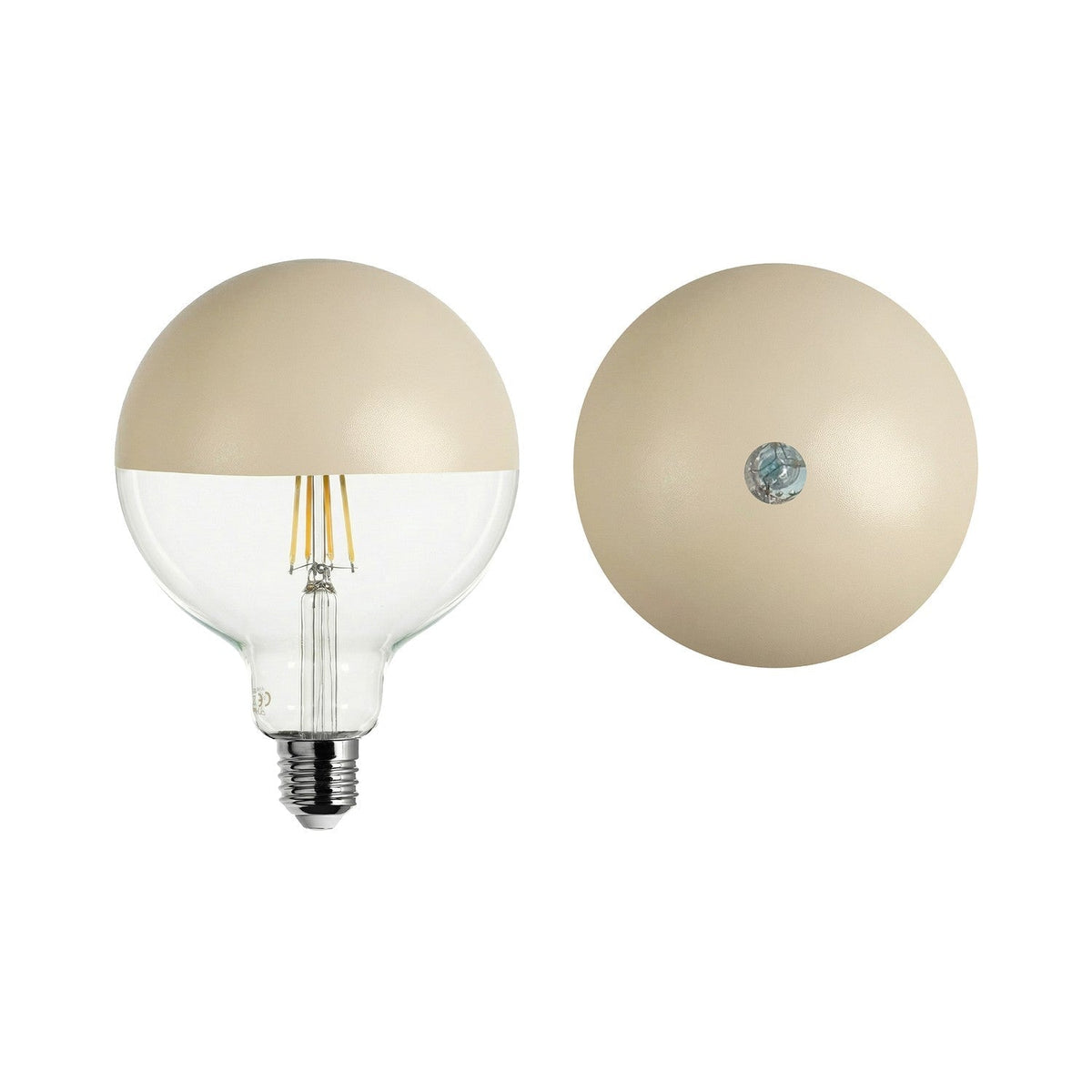 LED-Glühbirne Maria G125 4,8W 806Lm E27 2700K dimmbar – Creme – Ansicht 2
