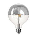 LED-Glühbirne Halbkugel Silber Linea 5V kurzer Filament Globo G125 1,3 W 110 Lm E27 2500 K dimmbar